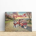 thumbnail image 3 of Be My Valentine's Siberian Husky Truck Full of Love Flower Balloon Horizontal Matte Canvas Poster Husky Dog Lover Gifts Wall Art Home Decor - 02029, 3 of 5