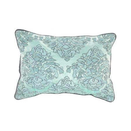 LR Home Mint and Gray Decorative Throw Pillow