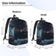 thumbnail image 2 of Disketp Astronaut Helmet Reflections print Canvas Backpack Lightweight Travel Daypack Student Rucksack Laptop Backpack-Small, 2 of 5