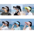 thumbnail image 2 of Sports Visor Hat Adjustable Unisex Empty Top Sun Protection Hat Beach Visor Cap, 2 of 10