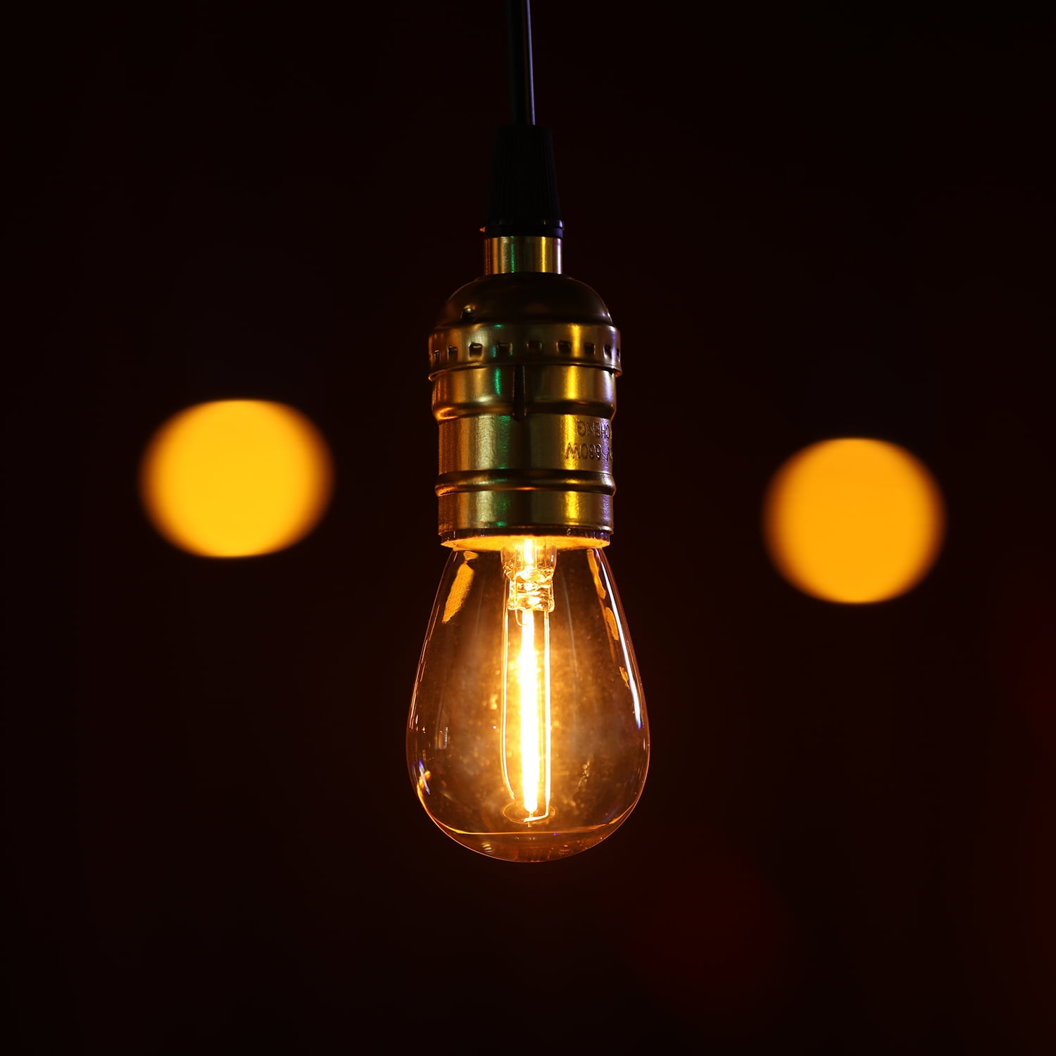 50 Pack S14 LED Bulb, Amber Warm Glass LED Replacement Bulbs, 2200K Amber String Lights, 0.7W E26 Base LED Light Bulbs, Non-Dimmable LED Filament Bulb