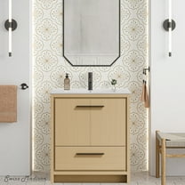 Virage 30" Freestanding Bathroom Vanity in Natural Oak with Sink Top
