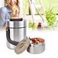 thumbnail image 2 of 304 Stainless Steel Vacuum Insulated Lunch Box 1500ml Large Capacity Thermal Food Lunch Containers 3 Layers Stacking Insulating Bento Box Food Jar for Children Adults Camping Travel, 2 of 8