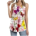 thumbnail image 2 of LEEYNEER Woman Tank Tops Women‘s Summer Casual Sleeveless Blouse Crewneck Tops Floral Printed T-Shirt Vest for Women, 2 of 5