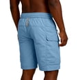 thumbnail image 2 of EaskTriop Men's Casual Shorts Elastic Waist Drawstring Summer Sports Shorts Quick Dry Lightweight Comfort Shorts with Zipper Pockets, 2 of 5
