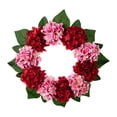 thumbnail image 1 of Canada Day Summer Non Fading Hydrangea Flower Wreath: Red And Two Color Hydrangea Flower Door Wall Decoration Heat And Suitable for Multiple Scenarios, 1 of 6
