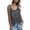 Gray, variant on AOOCHASLIY Summer, Women's Trendy Casual Sports Solid Color Round Neck Colorful Sequin Printed Vest Top