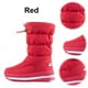 thumbnail image 1 of Botines Antideslizantes para Exteriores Mujer Botas Con Plataforma Forradas Piel Al Hasta Media Pantorrilla (37) Rojo, 1 of 8