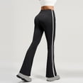 thumbnail image 4 of Women's High-Waisted Flared Yoga Pants with Striped Design for Running and Fitness, 4 of 4