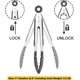 thumbnail image 3 of Mini Tongs With Silicone Tips 7-inchtongs, Set Of 3 (black), 3 of 4