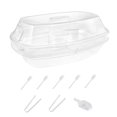 thumbnail image 4 of Bandeja para servir,Bandeja para servir refrigerada con tapa Bandeja de frutas Camarones,Bandeja de verduras frías para fiestas heladas,Bandeja para servir helado de frutas Bandeja para servir, 4 of 9