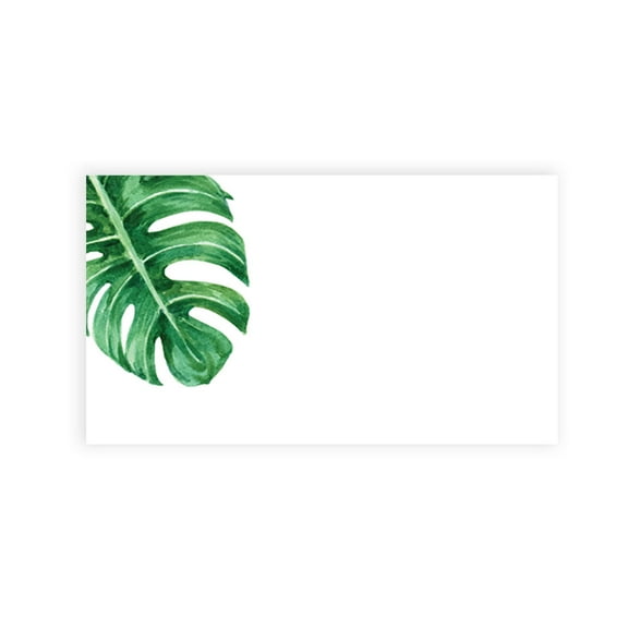 Koyal Wholesale Tropical Monstera Leaf Place Cards for Wedding Party Tables, Seating Place Cards for Holders, 60 Pack