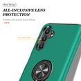 thumbnail image 6 of Ring Stand Case for Samsung Galaxy A32 5G, Dual-Layers Shockproof Protective Cover with Magnetic Rotated Ring Holder, Heavy Duty Camera Lens Protection Rugged Case for Samsung Galaxy A32 5G, Darkgreen, 6 of 7