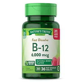 Nature's Truth Vitamin B12 6000 mcg Tablets, 36 Count