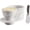 White, variant on Radicaln Marble Butter Dish With Knife White Handmade Butter Crock for Kitchen Counter - Spreadable Butter Keeper