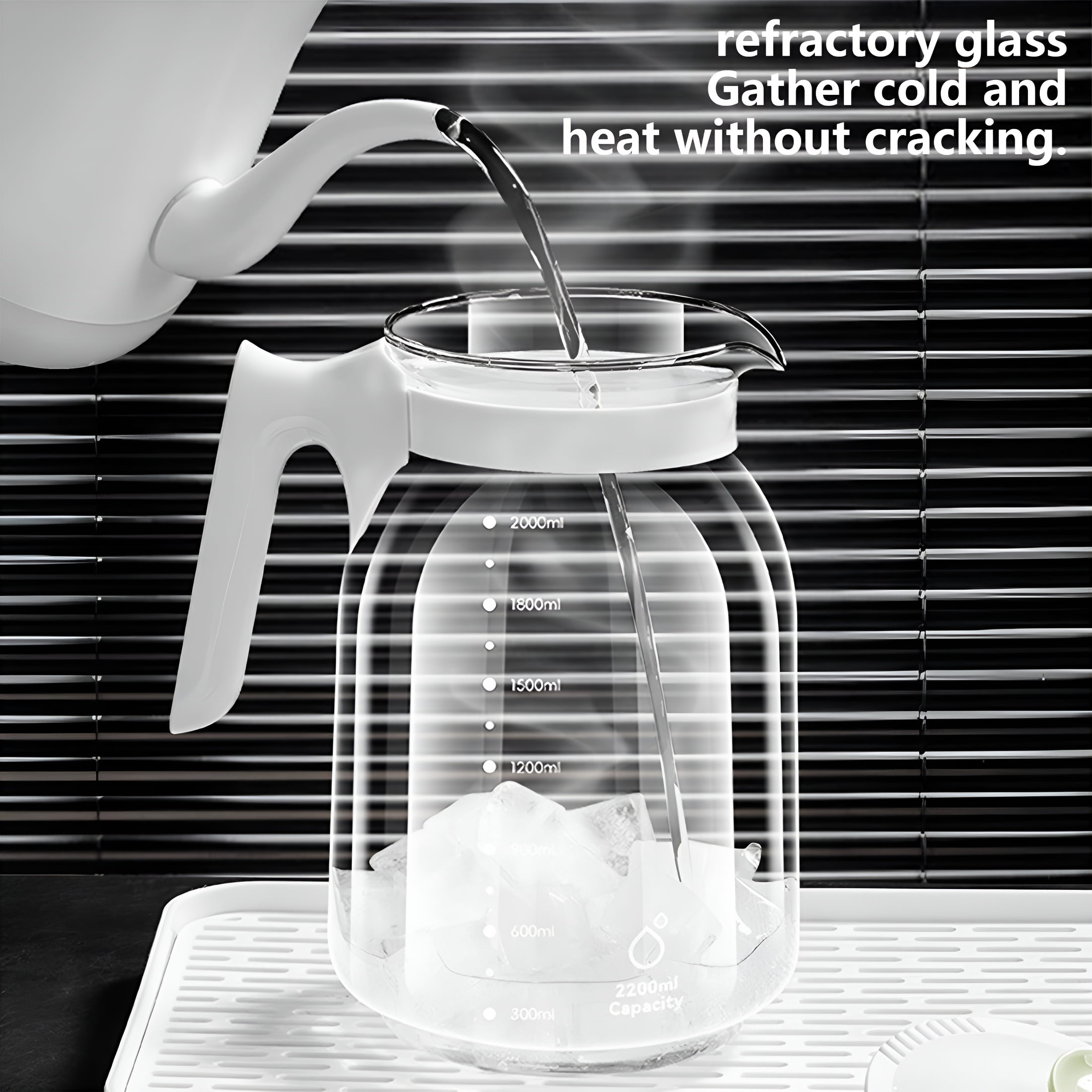 ACDANC 2026 New 1Pcs Glass Pitcher with Lid and Spout,Breast Milk Pitcher with Handle for Fridge,Borosilicate Glass Carafe for Hot/Cold Drink,Small Jug for Iced Tea,Coffee,Water Storage Container