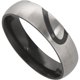thumbnail image 1 of Anillos de acero inoxidable con forma de corazón coreano de moda, color negro, 11, 1 of 5