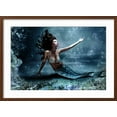 thumbnail image 2 of Art.com Mythology Being, Mermaid In Underwater Scene, Photo Compilation Art Print by coka, Brown Frame Wall Art, 29" x 21", 2 of 5