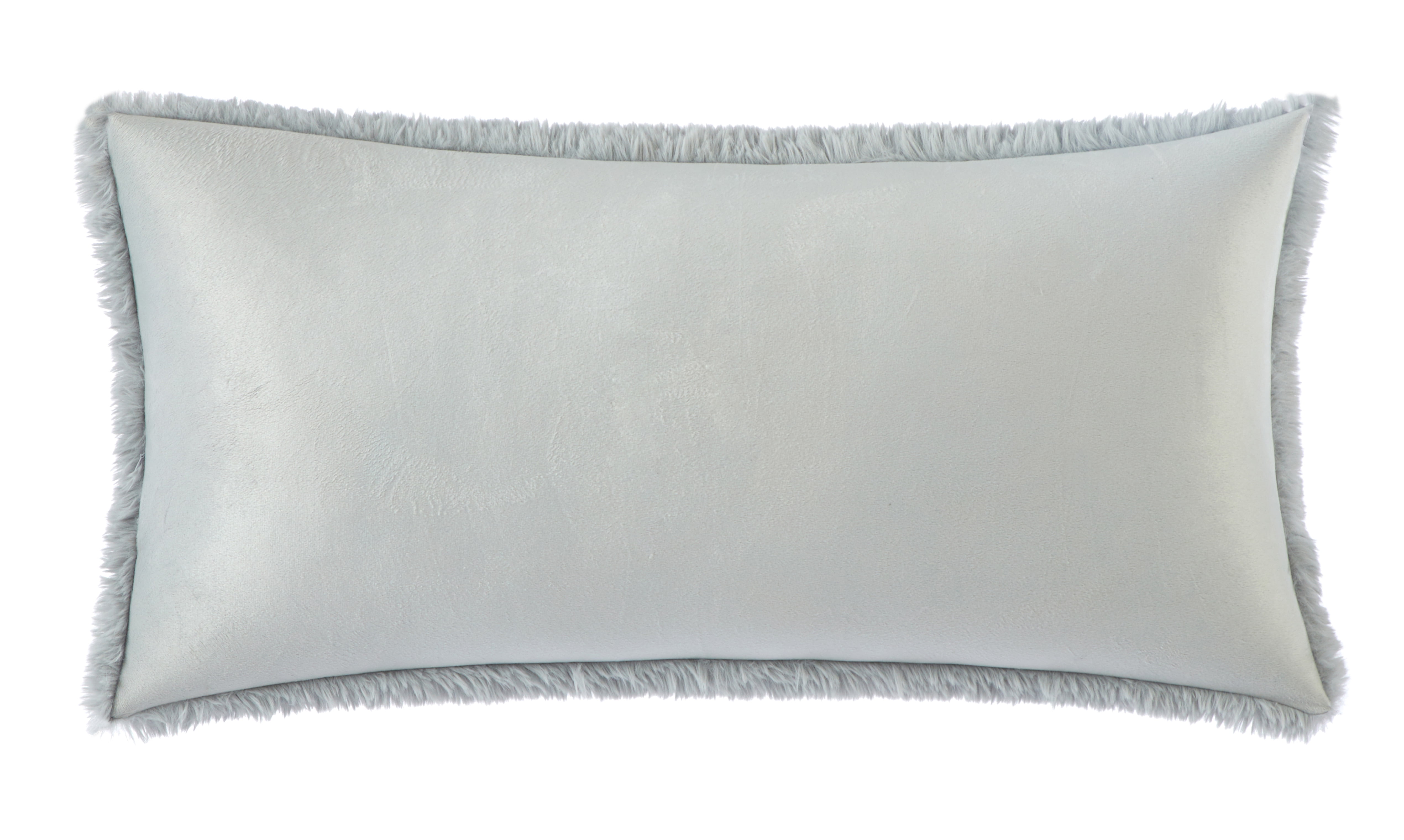 Dearfoams Luxurious Polar Bear Lumbar Pillow, 16'' x 34'', Grey