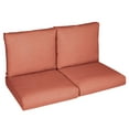 thumbnail image 2 of Sunbrella Sorra Home  Outdoor Loveseat Cushion Set 25 in W x 25 in D x 5 in H - Cast Coral, 2 of 5