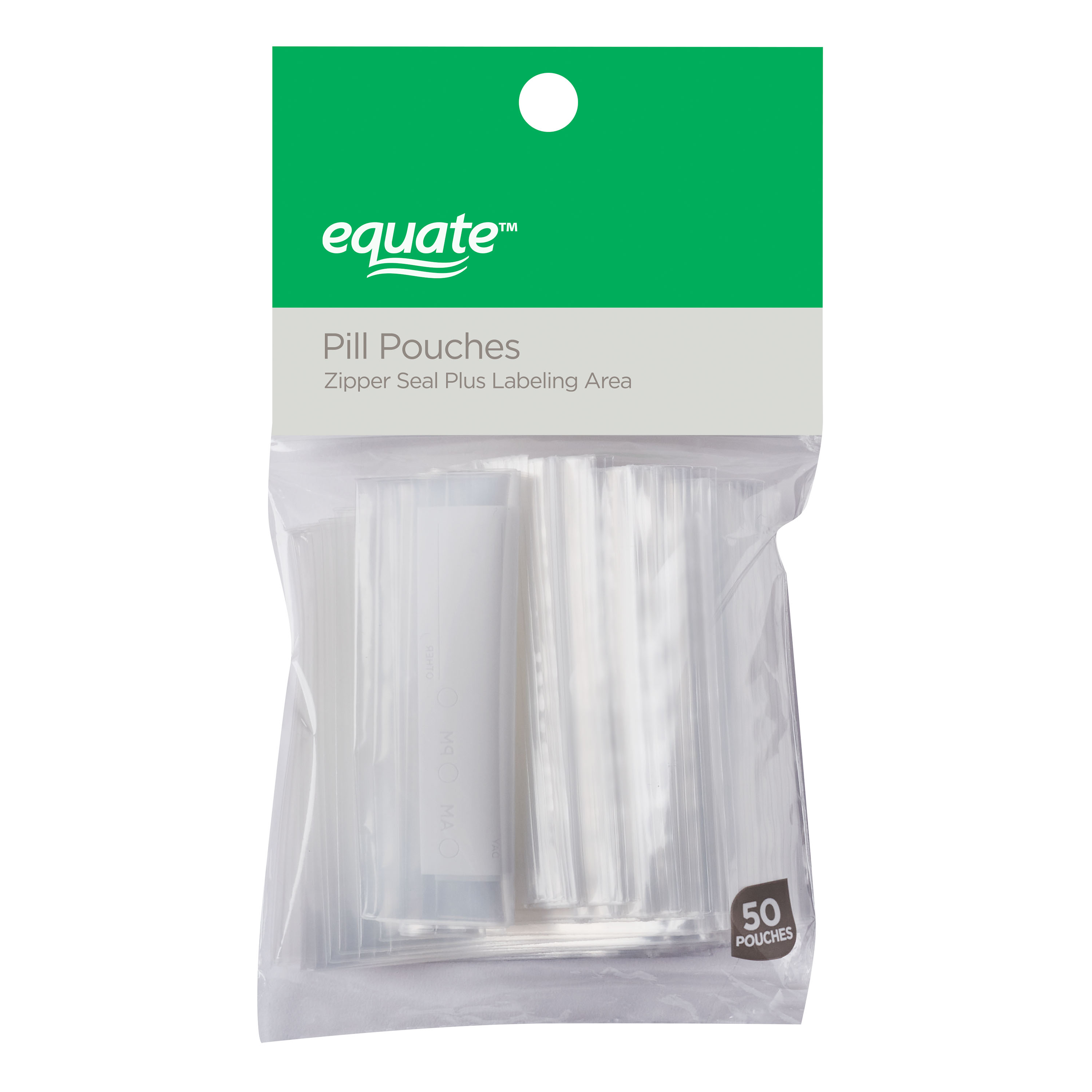 Equate Pill Pouches, 50 Count