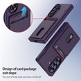 thumbnail image 5 of Allytechgroup For Samsung Galaxy Z Fold 7 Back Cover Case with Screen Protector, Walle Case with Card Slot Shockproof Full Body Shockproof Hinge Protection Case for Galaxy Z Fold 7, Darkpurple, 5 of 8