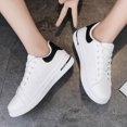 thumbnail image 2 of Zapatos blancos de primavera y otoño para mujer, zapatos casuales para estudiantes, zapatos de tabla para mujer coreana, zapatillas de deporte de suela plana a juego, 2 of 6