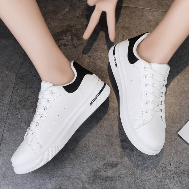 Flat Shoes White Sneakers Women 2019 Black Shoes Trending Shoes For Girls 2019 Canvas Shoes Best White Leather Sneakers  Womens 2019 Light main image 1