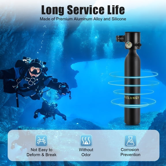 Mini 0.5L Scuba Oxygen Cylinder Diving Air Tank Kit Snorkeling Breath Equipment for Diving Practices