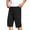 Black, variant on Mens Capri Pants Plus Size Dry 3/4 Length Shorts Elastic Waist Zipper Pocket Hiking Pants for Outdoor Workout Casual Wear,L-4XL