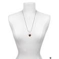 thumbnail image 3 of Delight Jewelry Silvertone Round - Imitation Cat's Eye - Brown - Silvertone Dream Big Pendant Necklace, 25", 3 of 4