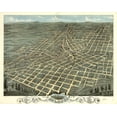 thumbnail image 2 of Vintage Maps 24x20 White Modern Wood Framed Museum Art Print Titled - Atlanta-Georgia 1871, 2 of 4