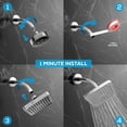thumbnail image 5 of Shower  - High  Rain -  Luxury Design - 1-Min Install - Easy Clean Adjustable Replacement for Your Bathroom Shower Heads (Luxury Polished , 6 Inch Square), 5 of 7