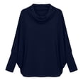 thumbnail image 6 of yillto Womens Cowl Neck Shirts Loose Long Sleeve Plain Blouses Fashion Dressy Work Tops Outfits, 6 of 6