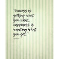 thumbnail image 2 of ArtsyQuotes 26x31 White Modern Wood Framed Museum Art Print Titled - Ingrid Bergman Quote: Success and Happiness, 2 of 4