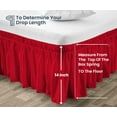 thumbnail image 5 of SGI Bedding 14 Inch Wrap Around Bedskirt | Microfiber Wrap Around Bed Skirt | Fade-Resistant, Wrinkle-free, Anti-static, Decorative, Extra Storage Space, Clutter-Free | Alberta King, Blood Red, 5 of 8