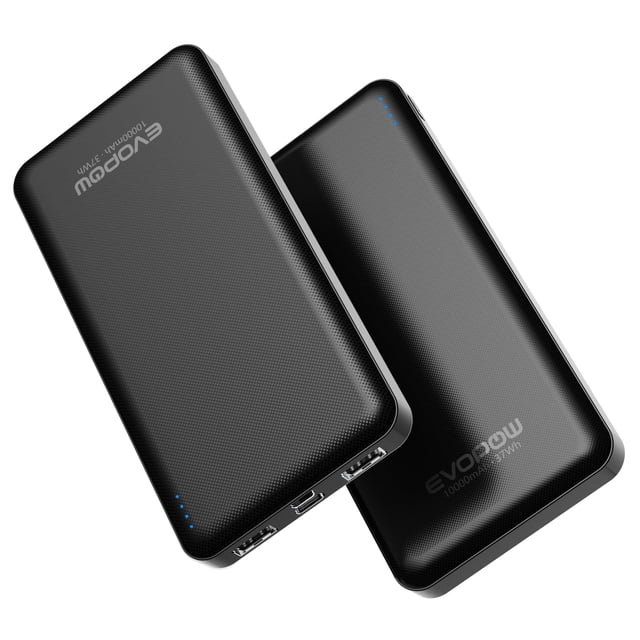 Power Bank Evopow 10000 mAh delgado 15 W con carga rápida USB-C
