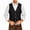 Black, variant on Herringbone Tweed Suit Vest for Men Vintage Classic Sleeveless V Neck Business Casual Waistcoat Dress Vest