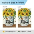 thumbnail image 5 of Summer Sunflower Garden Flag Mason Jar Flower Flag 12.5x18 Vertical Double Sided You Are My Sunshine Farmhouse Holiday Outside Decoration Burlap Yard Flag, 5 of 6