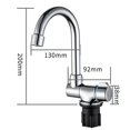 thumbnail image 3 of Foldable Kitchen Faucet 360 Dgree Rotation Sink Water Tap Single Handle Cold Hot Water Mixer Faucet For Rv Boat, 3 of 5