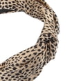 thumbnail image 6 of Vocoste Leopard Headband Top Knot Cheetah Headband Print Headbands for Women Khaki 5.16"x1.22", 6 of 6
