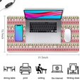 thumbnail image 5 of Long Mouse Pads for Desk,White Christmas Folk Pattern Desk Mats on Top Of Desks, Desk Mouse Pad Extra Large with 3mm Non-Slip Base and Stitched Edge for Gaming,Office,Work,Home 31.5x15.7in, 5 of 5