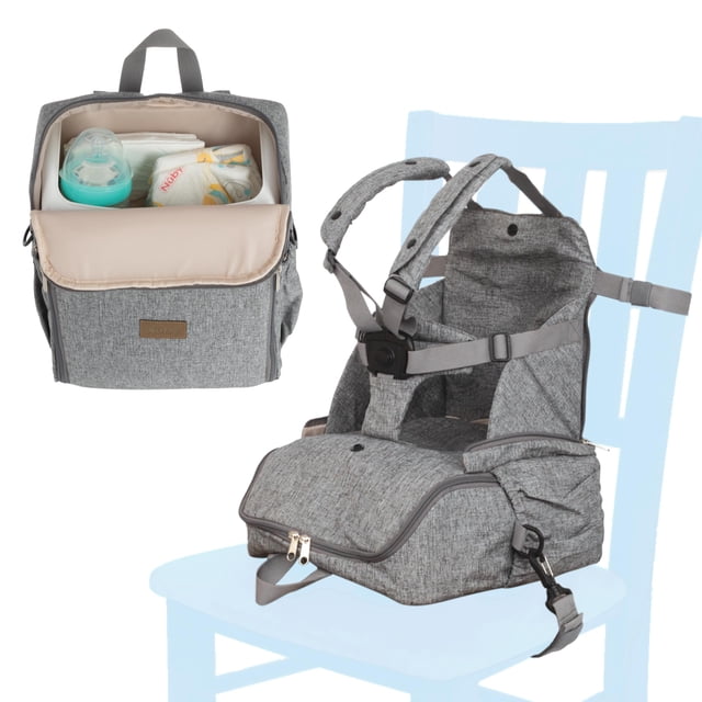 Mochila Booster Seat Nuby Easy Go 2 en 1 con arnés de 5 puntos