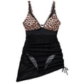thumbnail image 3 of Vestido de baño SUUKSESS con estampado de leopardo para mujer, talla S, 3 of 6