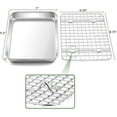 thumbnail image 2 of Toaster Oven Pan with Cooling Rack Set .\u\u x \u\u x \u\u Stainless Steel Compact Toaster Oven Small Baking Pan Tray with Mini Grid Rack & HeavyDuty, 2 of 7