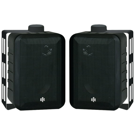 BIC AMERICA RTRV44-2 4" RtR Series 3-Way Indoor/Outdoor Speakers (Black)