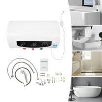 Modern White Column Electric Hot Water Heater Warmer Heating Heat Tank Bathroom Shower House 35L