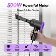 thumbnail image 2 of Goweto Compressed Air Duster - Air Blower - Keyboard Cleaning Kit - Energy Efficient - Environmental Alternative to Spray Air Can - 5.74 oz Powerful Motor(Purple), 2 of 7