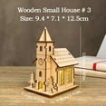 thumbnail image 4 of NWOKYZGH Light-Up Handmade Wooden Christmas Village Houses for Crafts, 4 of 5