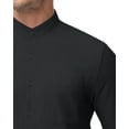 thumbnail image 5 of Youclos Mens Band Collar Stretch Dress Shirts Long Sleeve Button Down Shirts with Pockets, 5 of 6
